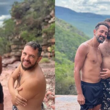 Irandhir Santos curte descanso na Chapada Diamantina ao lado do marido