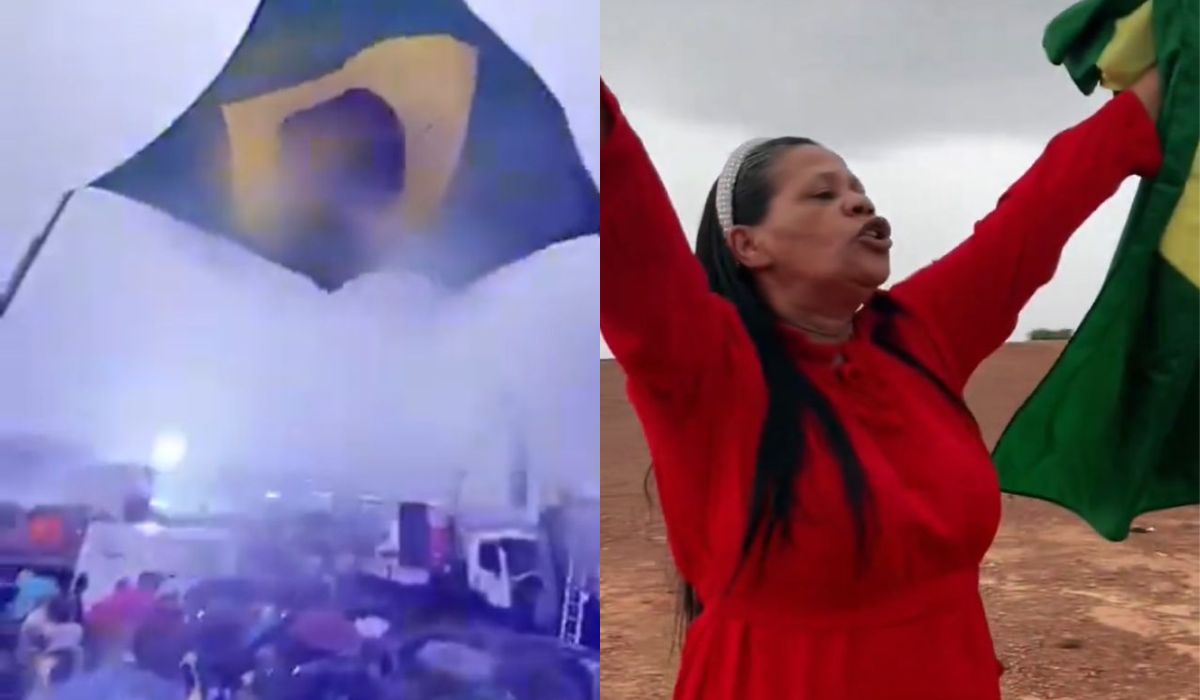 Influenciadora viraliza após fazer oração pedindo ‘chuva e trovões’ em ato de Nikolas Ferreira; assista