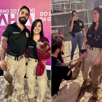 Delegado surpreende investigadora com pedido de casamento durante Virada Salvador