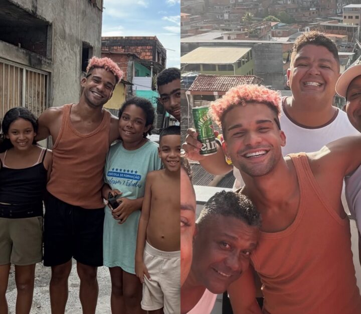 Lucas Leto posta fotos com amigos e familiares em comunidade de Salvador: ‘Em casa’