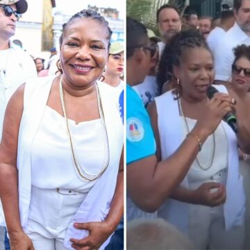 Margareth Menezes canta hino do Senhor do Bonfim e emociona fiéis na Lavagem; assista