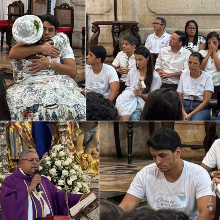 Missa de sétimo dia de Alan Sanches reúne familiares e políticos em Salvador