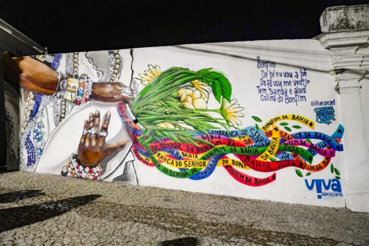Salvador ganha mural de grafite em homenagem à Lavagem do Bonfim