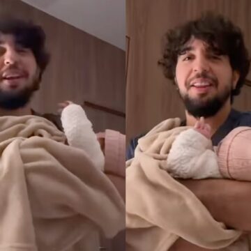 Nattan brinca ao lidar com crise de choro da filha Zuza: ‘No YouTube era fácil’