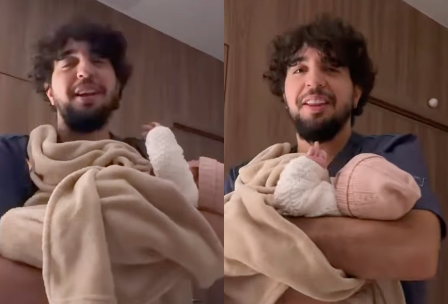 Nattan brinca ao lidar com crise de choro da filha Zuza: ‘No YouTube era fácil’