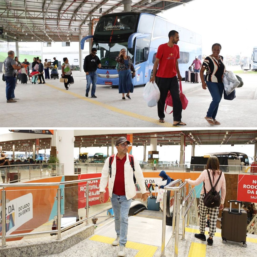 Passageiros já começam a circular na nova Rodoviária de Salvador nesta terça-feira (20); veja fotos