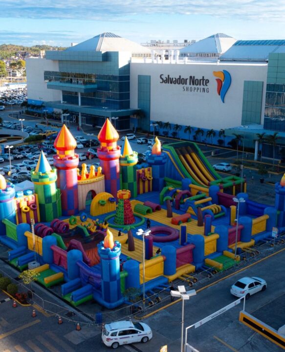 Shopping em Salvador recebe maior castelo inflável da América Latina; veja detalhes