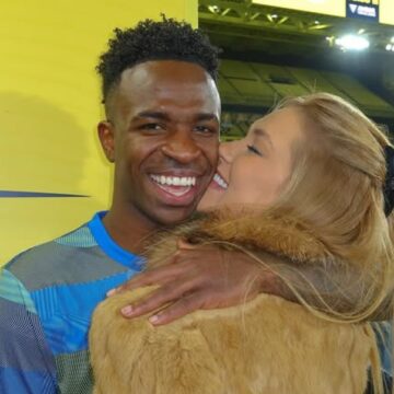 Virgínia ganha mensagem romântica de Vini Jr após vitória do Real Madrid: ‘Pé quente demais’