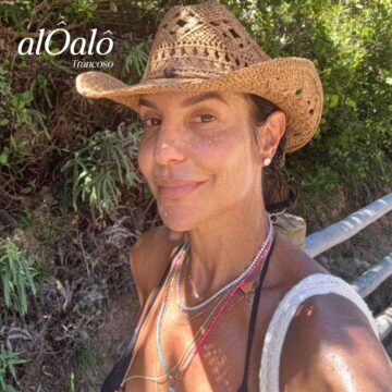 Ivete Sangalo curte dias de descanso no sul da Bahia e esbanja tranquilidade