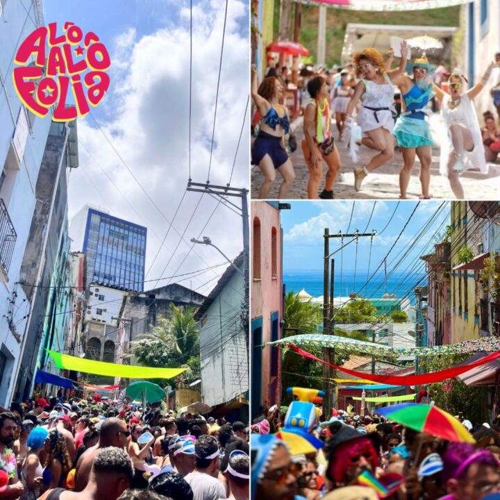 Baianos e turistas esbanjam criatividade e alegria no tradicional Banho de Mar à Fantasia no pré-Carnaval de Salvador
