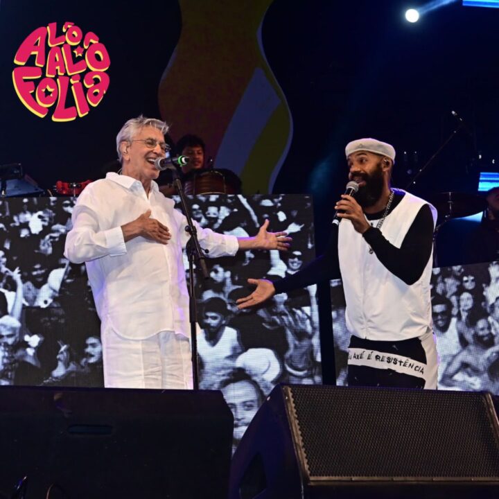 Aos 83 anos, Caetano Veloso canta e dança com BaianaSystem em show no Camarote Salvador