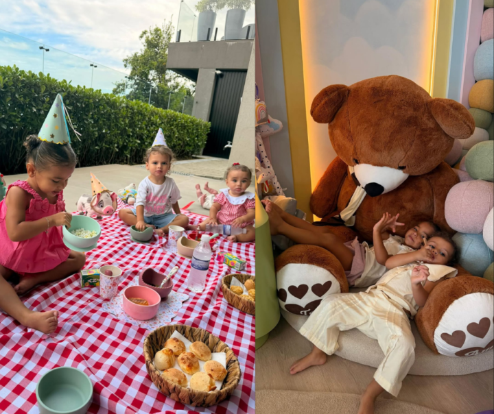 Neymar mostra momento fofo de Mavie e Helena juntas em piquenique