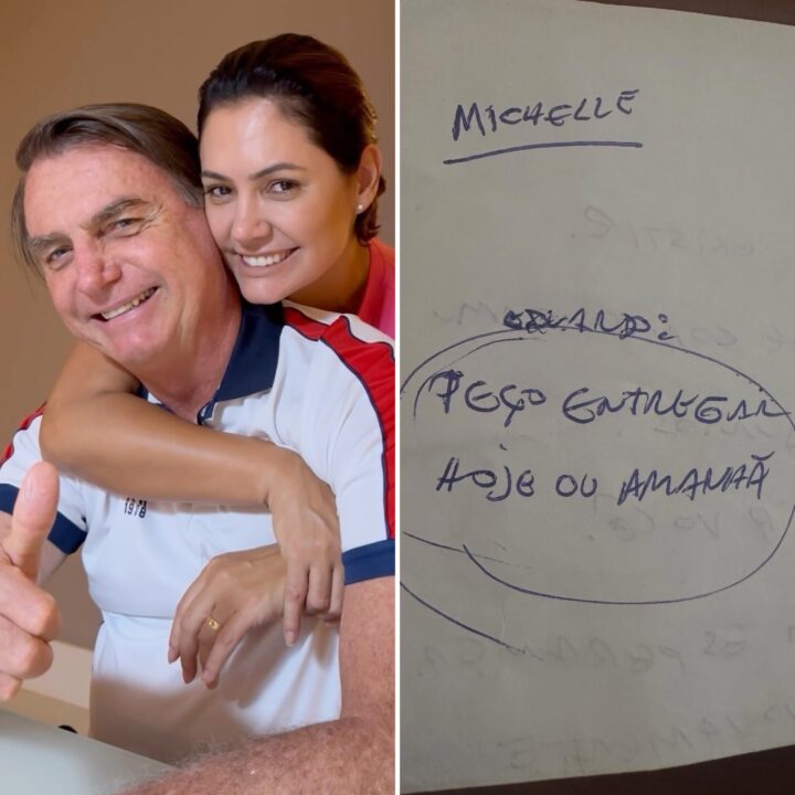 Michelle divulga carta enviada por Bolsonaro da prisão: ‘Sou 100% fiel’
