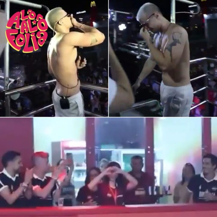 Cantor se emociona ao reencontrar namorada no Carnaval de Salvador: “Mais de um mês que não vejo essa mulher”