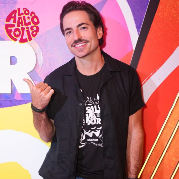 Thales Bretas, viúvo de Paulo Gustavo, marca presença no Camarote Salvador