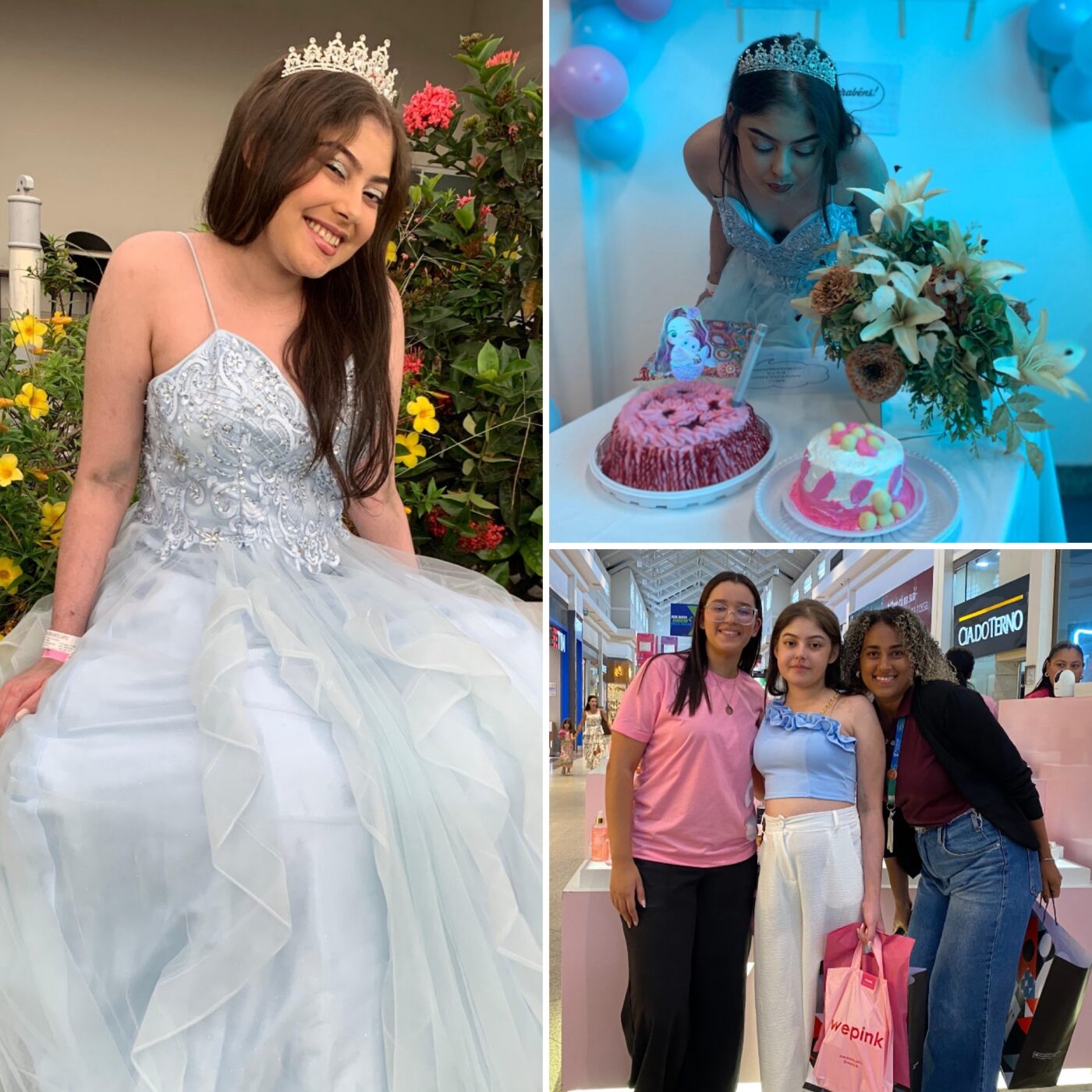 Internada com lúpus, adolescente ganha festa de 15 anos e visita shopping pela primeira vez em Feira de Santana
