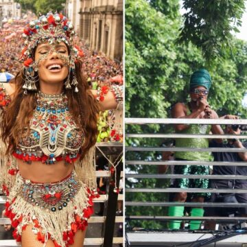 Anitta recebe Carlinhos Brown em megabloco de Carnaval no Rio de Janeiro
