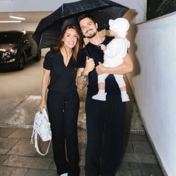 Luan Santana e Jade Magalhães curtem passeio em Miami com a filha Serena; veja fotos e vídeos