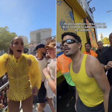 Ivete Sangalo recebe Pedro Sampaio em estreia no Carnaval de rua do Rio