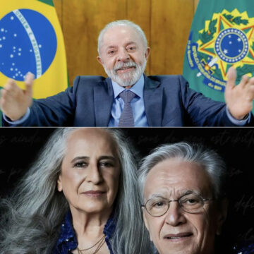 Presidente Lula celebra vitória de Caetano Veloso e Maria Bethânia no Grammy: “Dois gigantes da nossa arte”