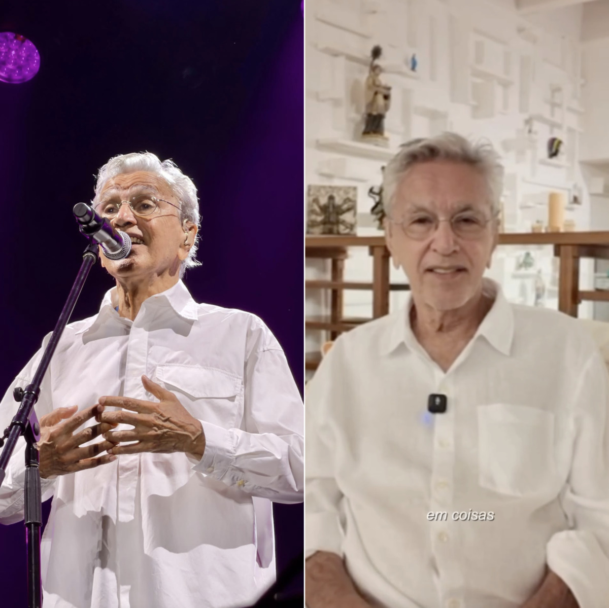 Caetano Veloso dedica Grammy a Bethânia e exalta a música brasileira: “Deve passar a ser um hábito”