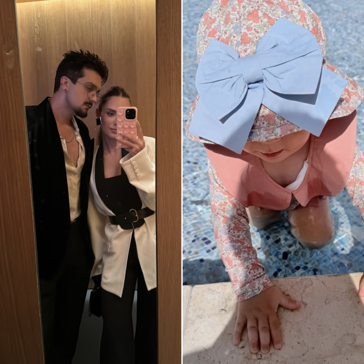 Filha de Luan Santana e Jade Magalhães esbanja fofura em primeira viagem internacional com os pais; veja fotos