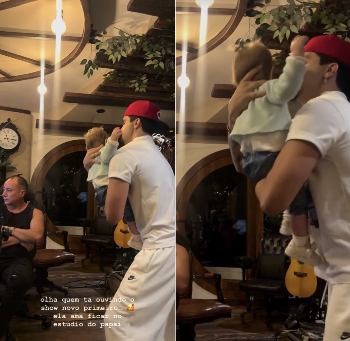 Jade Magalhães compartilha momento fofo de Luan Santana com a filha Serena: ‘Ela ama’