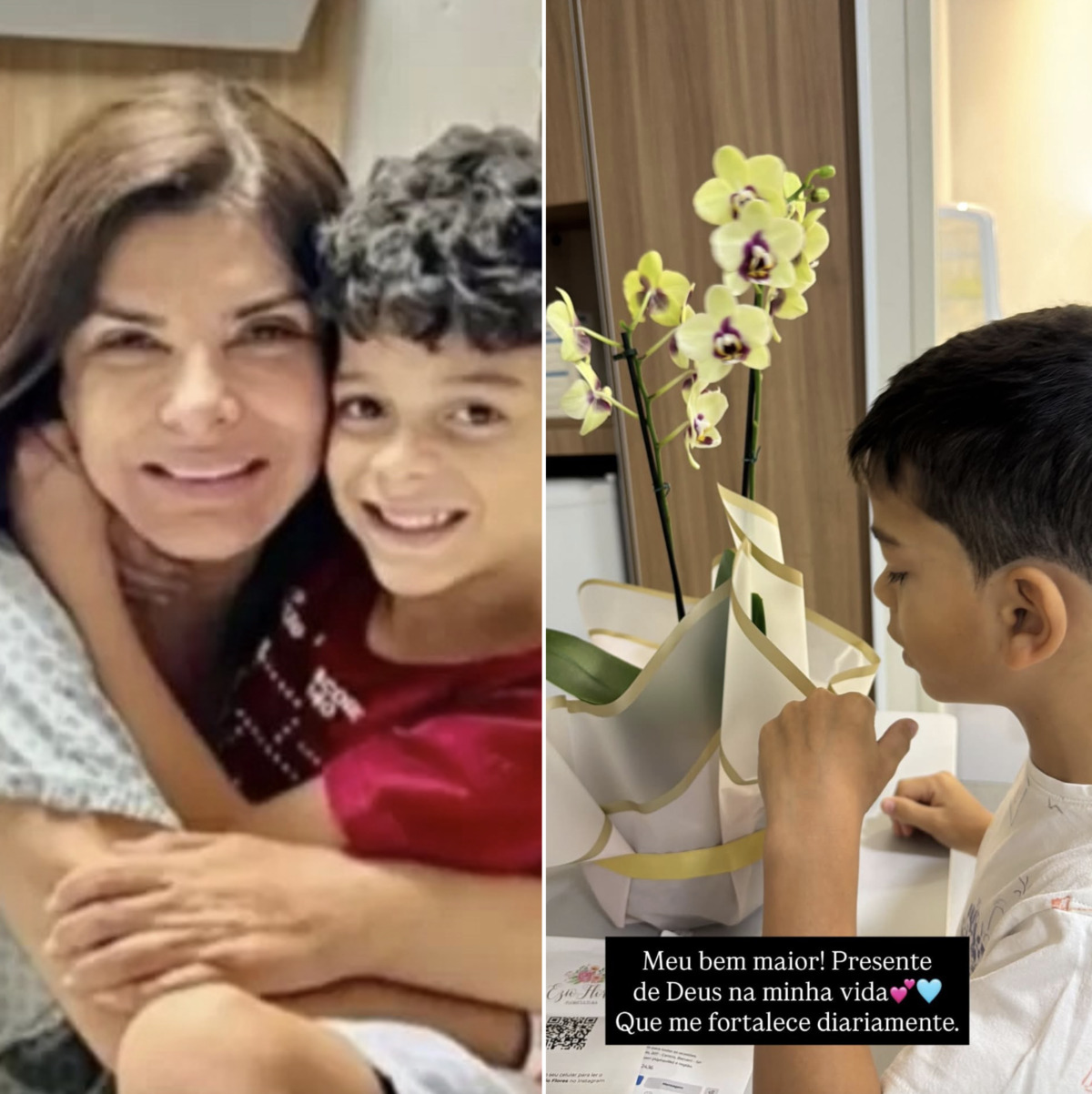 Internada, Mara Maravilha se declara ao filho: “Meu bem maior”
