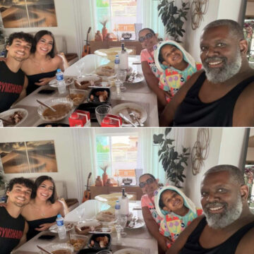 Filho de Xanddy e Carla Perez curte almoço especial com a noiva e a família do cantor Péricles
