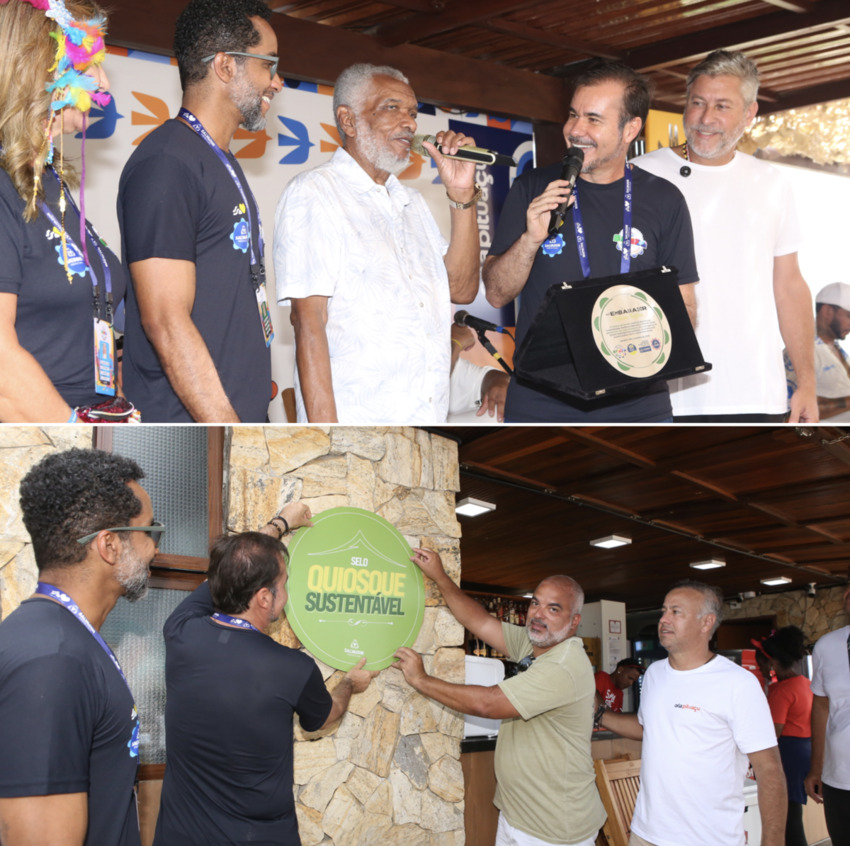 Com homenagem a Nelson Rufino, quiosques da Orla de Pituaçu recebem selo de sustentabilidade