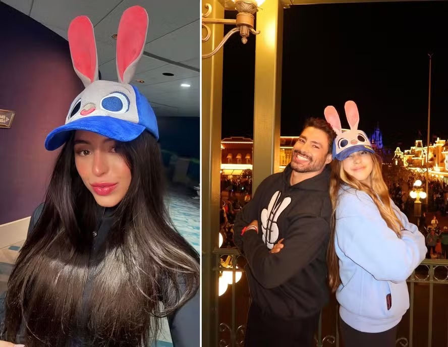 Affair de Cauã Reymond viaja com ator e filha dele para a Disney