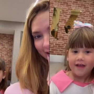 Maria Alice pede para ir ao shopping com Zé Felipe: ‘Vou tirar foto com todo mundo’