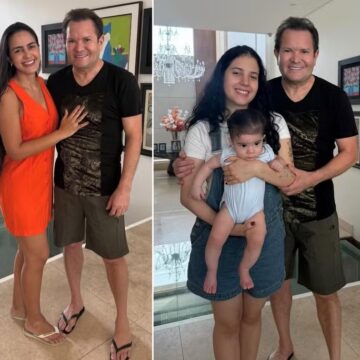 Ximbinha celebra aniversário no Pará ao lado da esposa e filha que tem com Joelma