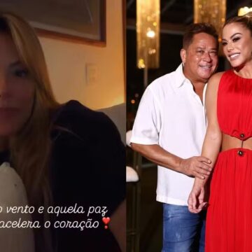 No Carnaval, Poliana Rocha e Leonardo ‘fogem’ da folia e se isolam em local de sossego