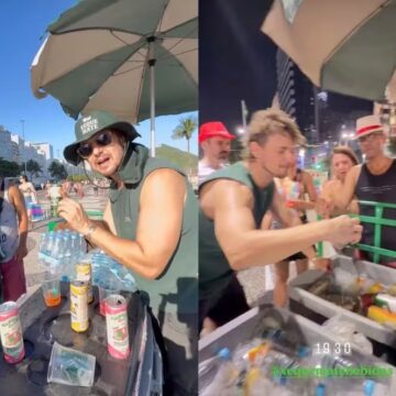 Ex-galã de ‘Malhação’, Daniel Erthal vende bebidas nas ruas por mais de 12 horas no carnaval