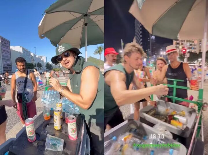 Ex-galã de ‘Malhação’, Daniel Erthal vende bebidas nas ruas por mais de 12 horas no carnaval