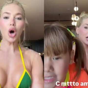 Filha de Virginia surpreende e pede para ver piercing no dente da mãe