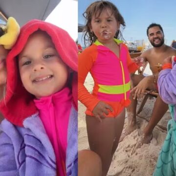 Após estreia no Carnaval, Virginia Fonseca curte praia com as filhas: ‘Dia de curtir’