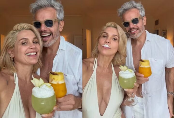 Otaviano Costa se declara para Flávia Alessandra: ‘Ao lado desta mulher, meu Carnaval nunca tem fim’