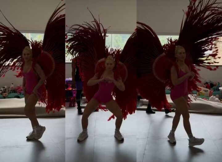 Não aguentou? Virginia treinou com o costeiro de fantasia dias antes do desfile da Grande Rio