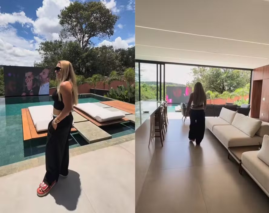 Ex de Hulk, Iran Ângelo mostra nova mansão após filhos assinarem com o Atlético-MG