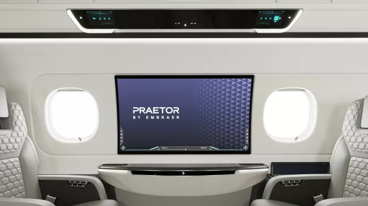 Embraer lança jato com telão interativo no lugar da janela