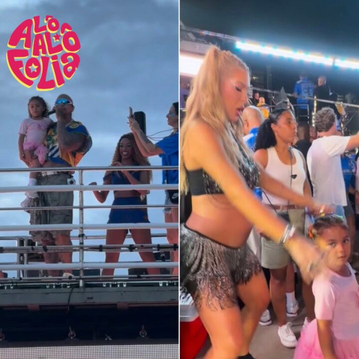 Grávida, Lore Improta dança com a filha Liz no trio de Léo Santana; vídeo