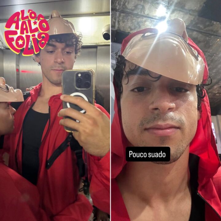 Filho de Xanddy e Carla Perez combina fantasia de Carnaval com a noiva e brinca: “Pouco suado”