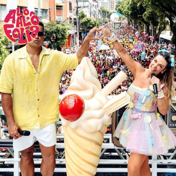 Carla Perez recebe Xanddy em despedida do trio Pipoca Doce e se declara: “Muito amor no Carnaval”