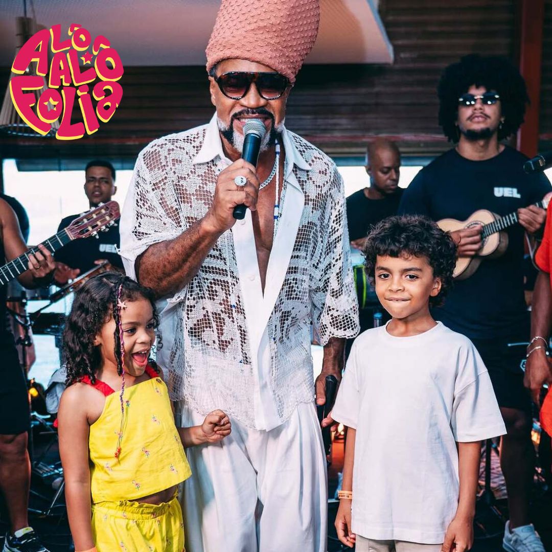 Carlinhos Brown celebra aniversário do filho em clima de Carnaval