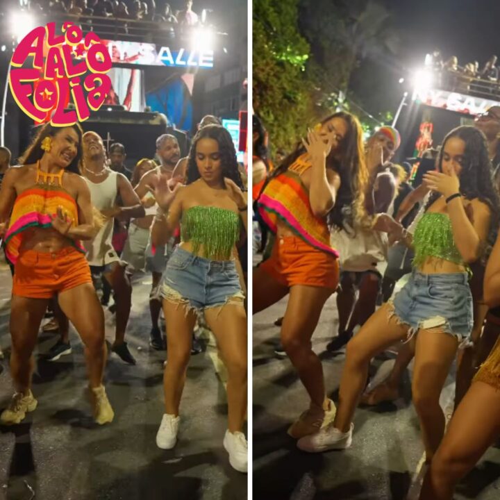 Filha de Scheila Carvalho e Tony Salles mostra talento para a dança em desfile do pai; assista