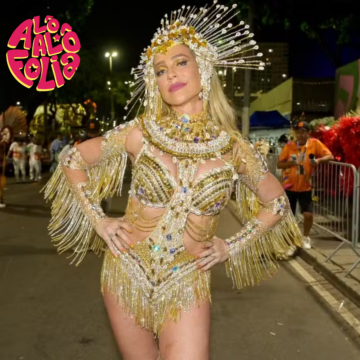 Luana Piovani retorna à Sapucaí após 20 anos e brinca ao se ver pronta para desfile