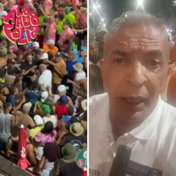 Coronel Sturaro se rende à folia e cai na Pipoca de Bell Marques; assista