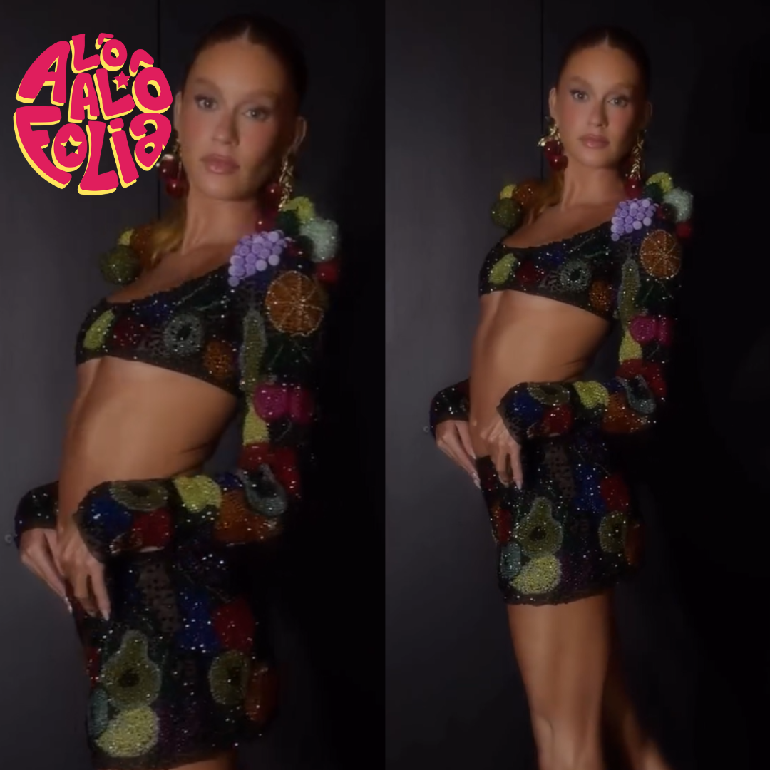 Para o Carnaval de Salvador, Marina Ruy Barbosa aposta em look já usado por Sabrina Sato